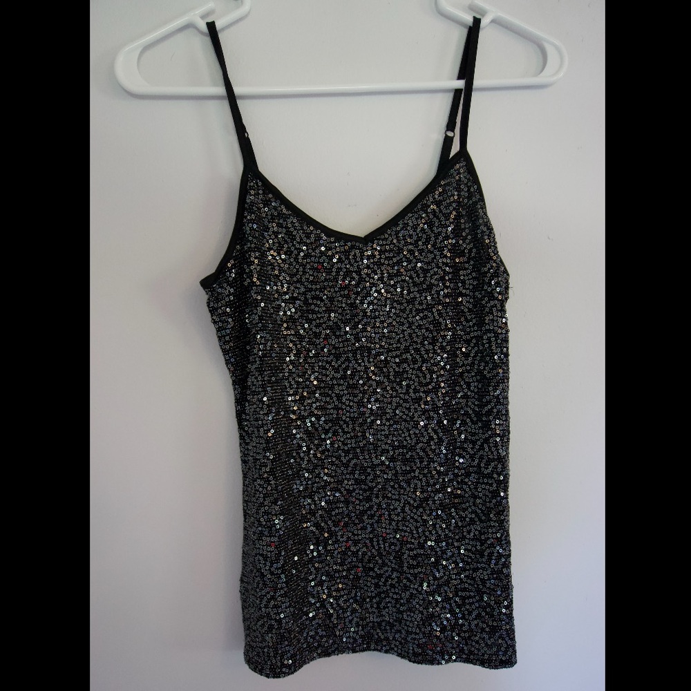 Express Black sequin tank